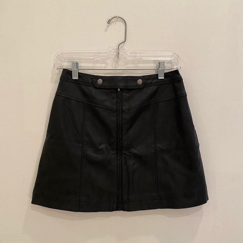 Abercrombie & Fitch black leather like skirt